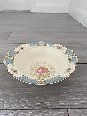 Myott Staffordshire Vintage Dish/Serving Bowl Blue/Pink Roses • £20