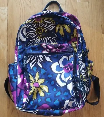 VERA BRADLEY Lighten Up Large Backpack African Violet Campus Book Bag Lap Top • $39.99