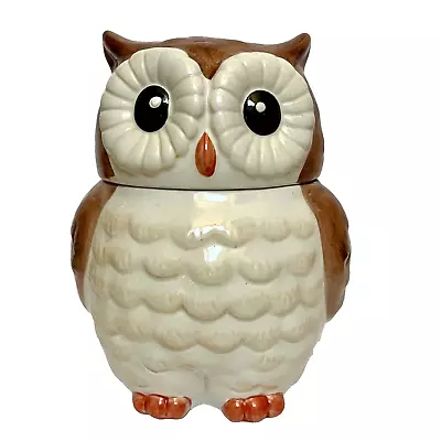 Owl Cookie Jar Better Homes & Gardens Heritage Collection 9.5  Ceramic MCM Look • $26.99