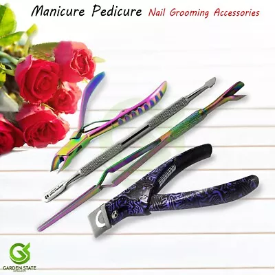 Manicure Grooming Acrylic Nail Pusher Cutter Magic Wand Remover Cuticle Nipper • $34.98