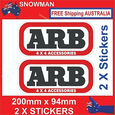 $4.59 • Buy ARB 4x4 Accessories 2 X 200mm X 94mm Decal Stickers Truck Ute Bumper 4WD