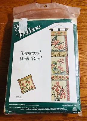 Vtg Elsa Williams Michael LeClair Crewel Kit Brentwood Floral Wall Panel  • $69.98