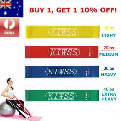 1 X KIWSS Heavy Duty Resistance Yoga Exercise Band Loop Fitness Gym Sport • $4.55