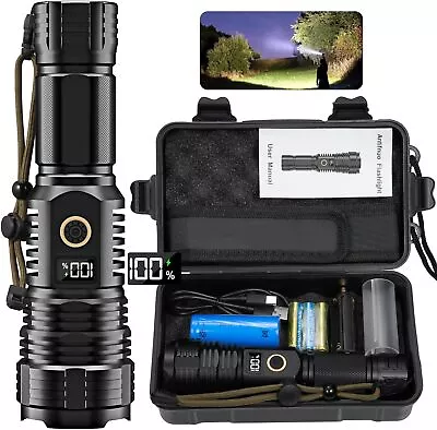Powerful Zoomable Flashlight Outdoor Multi-functional Portable Home Small Flash • £18.89