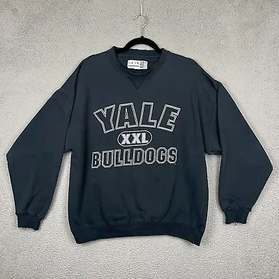 VTG Yale Sweatshirt Mens L Blue Bulldogs Gear For Sports Big Cotton Crewneck • $17.38