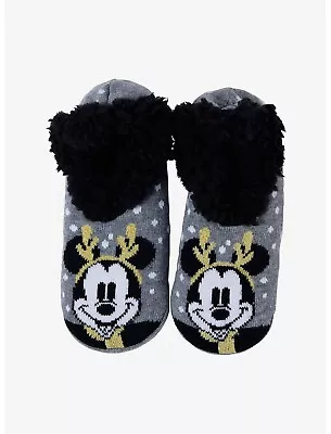 Disney Mickey Mouse Reindeer Cozy Slippers NWT Minnie • $23.75