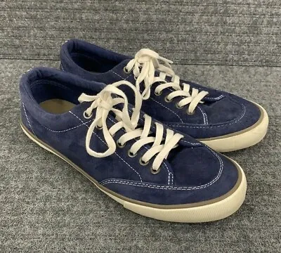 Margaritaville Lorient Sneaker Mens Size 8 Navy Suede Leather Casual Shoe • $10.49