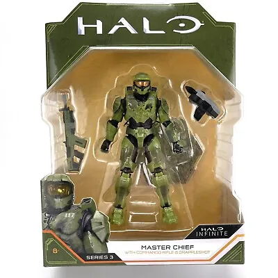 Halo Master Chief Action Figure With Commando Rifle & Grappleshot Series 3  • $14