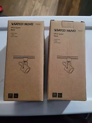 2 Pack --SATCO 1-Light MR16 120-Volt Square Black Track Lighting Head TH313 • $25.33