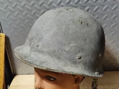 1960s VIETNAM WAR ERA UNKNOWN M1 HELMET LINER MARKED WITH A  13  OR  B -THICK • $11.50