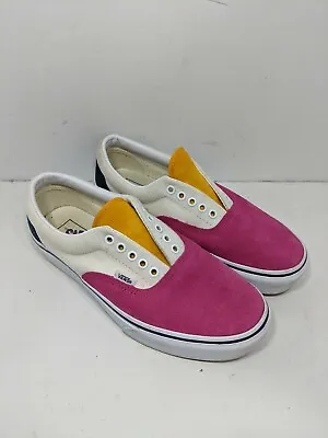 Vans Era Lace Up Trainers Pink/Yellow Size US 10 Women's - 8.5 Mens • $32.99