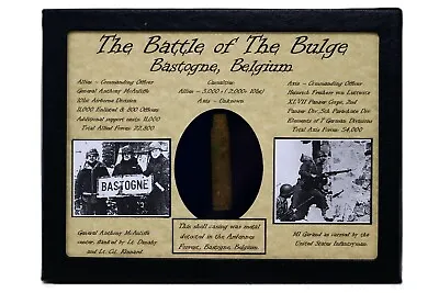 £39.63 • Buy WW2 Dug Shot Bullet Casing From The Battle Of The Bulge In Display Case With COA