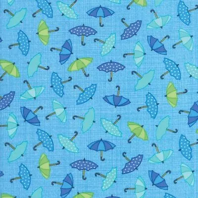 Rainy Day! By Me & My Sister For Moda - Blue Skies Umbrellas   #22291-12 • $11.70