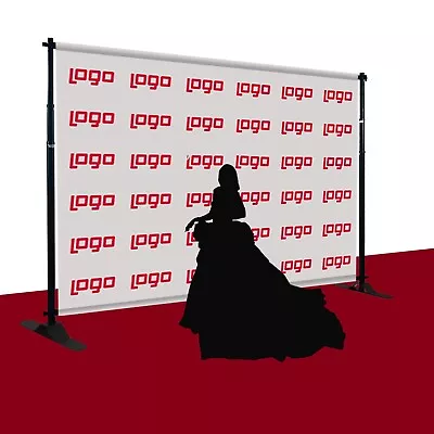 8'x10' Heavy-Duty Adjustable Backdrop Banner Stand+Printing Single -sided Banner • $475