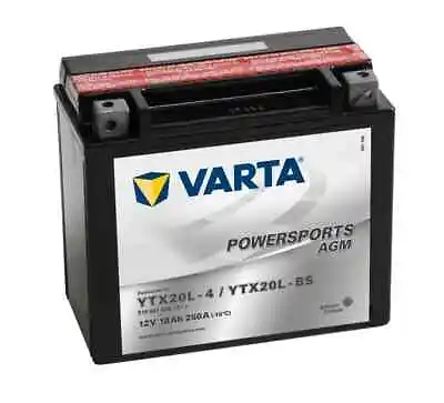 518 901 026 Varta Powersports AGM Motorcycle Battery - Replaces YTX20L-BS .  • £84.99