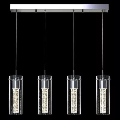 $129.99 • Buy Artika Essence 4-Light Chrome LED Island Light Hanging Pendant Light Chandelier