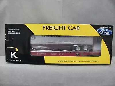 K-Line 6-21659 FORD Scale Flat Car W/ Container On Trailer Chassis New In Box • $69.99