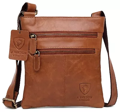 Mens Leather Shoulder Bag Designer Ladies Cross Body Work Messenger College Case • £25.16