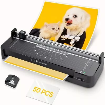 Laminator For A3 A4 A5 A6 A7 With 50pcs Pouches Paper Trimmer Corner Rounder • £50.39