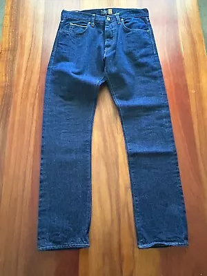 J Crew Men’s Blue Jeans 31x30 Japanese Selvedge Denim Style 770 Button Fly • $34.99