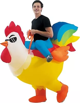 Inflatable Rooster Costume Ride On Chicken Costume Adult Halloween Costumes For  • $67.99