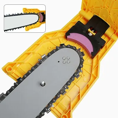 Chainsaw Teeth Sharpener Self Sharpening Bar Mount Chain Grinder System Tools UK • £9.89