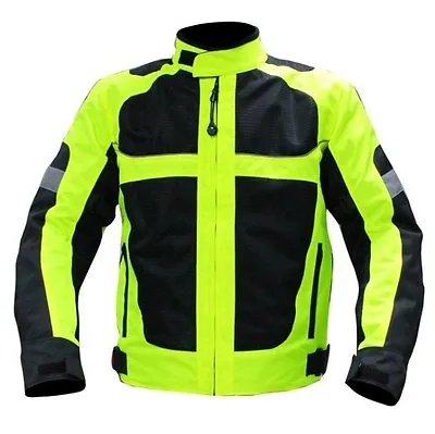 Mens Motorcycle Motor Motocross Racing Jacket Reflective Safety Protective Gear • $64.53