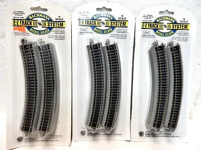 Bachmann N Scale Lot Of 18 Curve  Train Tracks - New In Bubble Packs -11 3/4 Rad • $38.99