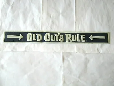 $16.99 • Buy Old Guys Rule Arrow Pointer Embossed Vintage Metal Tin Sign Home Garage  