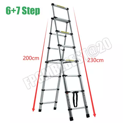 Multi Purpose Aluminum Telescopic Ladder Heavy Duty Folding Extension Step • $116.62