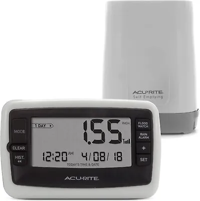 AcuRite Digital Rain Gauge Wireless Outdoor Sensor Self-Emptying Collector • $40