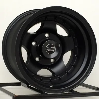 15 Inch Black Wheels Rims Chevy GMC Truck C10 American Racing AR23 15x10 5x5 Lug • $792