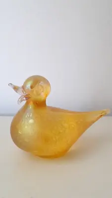 £25 • Buy Heron Art Glass Gold Duck With Gift Box - 9 Cm - Hand Made In Cumbria, UK
