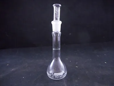 PYREX Glass Class A 10mL Volumetric Flasks Barrel-Head Stopper #9 5642-10 1/PACK • $12.39