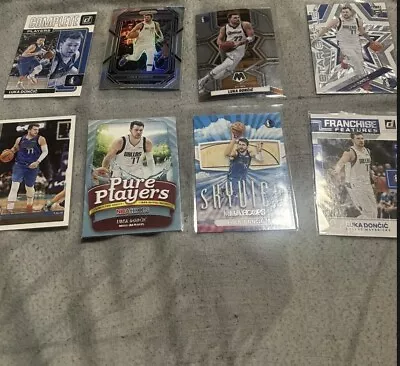 Luka Doncic 9 Card Lot Inserts Parallels Mosaic Prizm NBA Check Description • $1