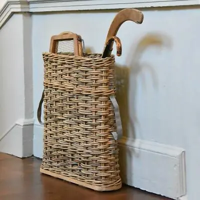 Rattan Natural Umbrella Stand Home Hallway Woven Storage Basket H60cm • £75