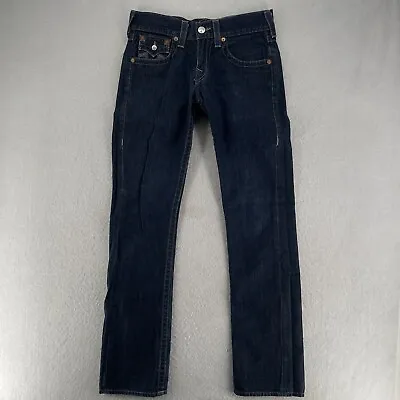 True Religion Ricky Denim Jeans Men’s Size 32 32x34 Blue Pockets Flaps USA • $44.99