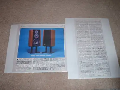 Infinity RS6 Kappa Speaker Review2 Pgs 1983Full Test • $9.99