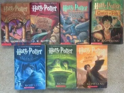 Harry Potter Complete Series 1-7 Set Rowling Paperback 1 2 3 4 5 6 7 PB Lot  • $34.60