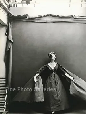 $188.23 • Buy 1956 Vintage RICHARD AVEDON Paris Female Fashion Dior Dress Duotone Photo Art