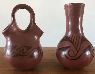 Two PeePosh Maricopa Pottery Pot & Wedding Vase Arizona Signed Phyllis Johnson • $150