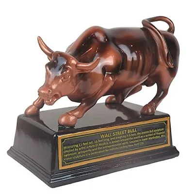 Official Licensed Bronze Wall Street Charging Bull Stock Market (5 Inches) • $24.90