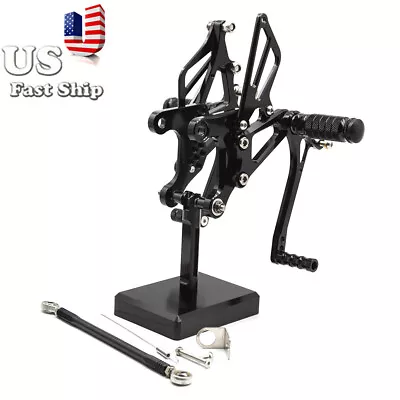 USA Stock For Kawasaki Ninja ZX6R ZX-6R Rearsets Foot Rest Peg 2005-2007 Black • $112