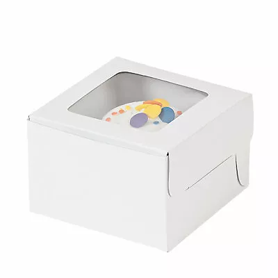 White Cupcake Boxes Party Supplies 12 Pieces • $14.99