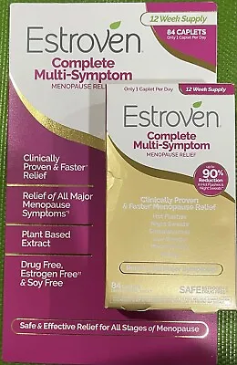 Estroven Complete Multi-Symptom Menopause Relief.(84 Caplets) EXP:03/25 • $39.99