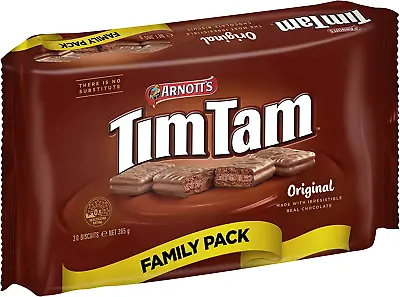 Arnotts Tim Tam Chocolate Biscuits Family Pack 365g AU FREE FAST SHIPPING • $11.71