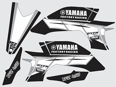 Graphics For 2003-2008 Yamaha YFZ450 YFZ 450 ATV Decals Black Gray • $100.82