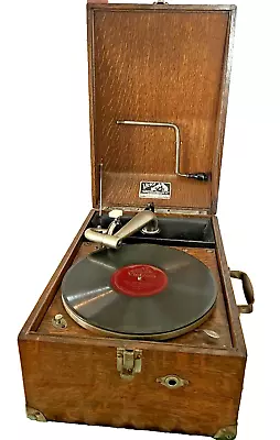 Victor Victrola Antique Model VV-50 Rare Early 1921 Mahogany Portable Phonograph • $399