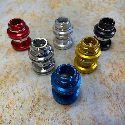 Tange MX320 1  Threaded Old School BMX Alloy Headset Black Blue Red Black Silver • £34.99