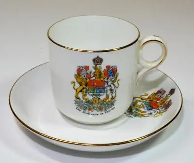 Rare S&N L SALON China Hand Painted DOMINION Of CANADA Set Cup & Saucer #608A • $49.99